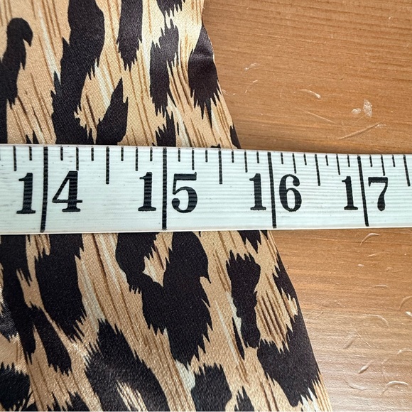 Vintage ANNIE KLEIN Suits 100% Silk Leopard Print Petite Duster Jacket Size 2P - Picture 5 of 8